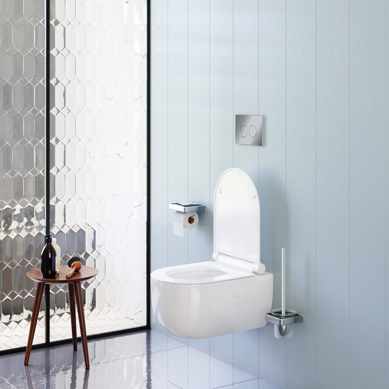 Унитаз подвесной фарфоровый безободковый с микролифтом белый Stworki "Ольборг" HCOLB1700SC - изображение 5