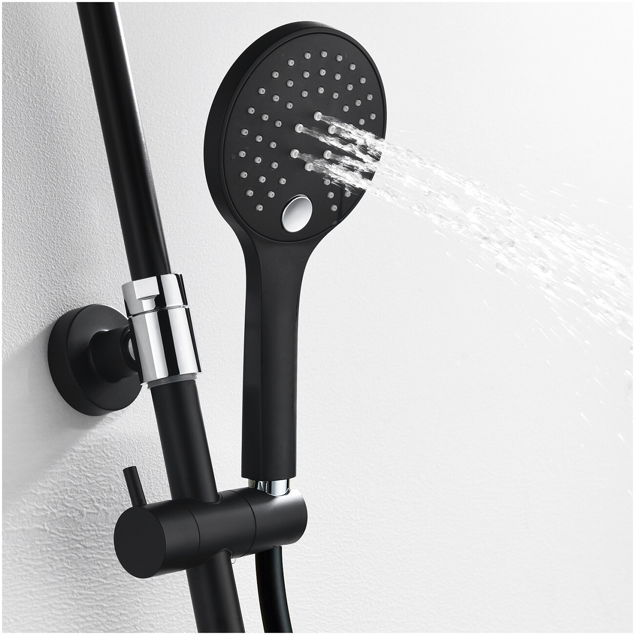 Душевая система со смесителем из латуни черная Wasserkraft A17401 - изображение 7