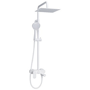 Душевая система со смесителем из латуни белая Wasserkraft A185.254.155.WM