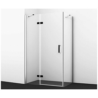 Душевой уголок прямоугольный 120х100 см хром Wasserkraft Aller 10H10LBLACK MATT