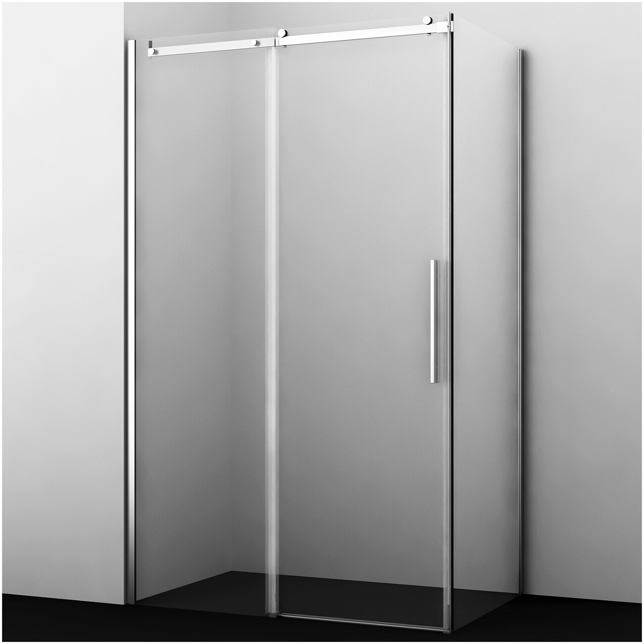 Душевой уголок прямоугольный 130х80 см хром Wasserkraft Dinkel 58R32 - изображение 3