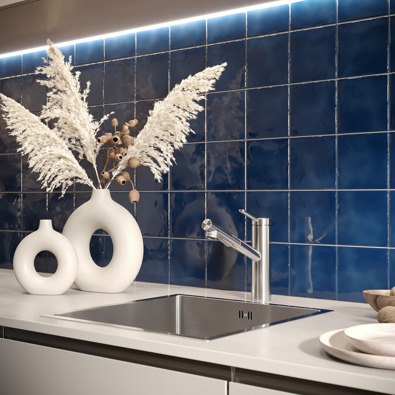 Смеситель для кухни однорычажный с выдвижным изливом сатин Domaci "Равенна" DC 3012 - изображение 4