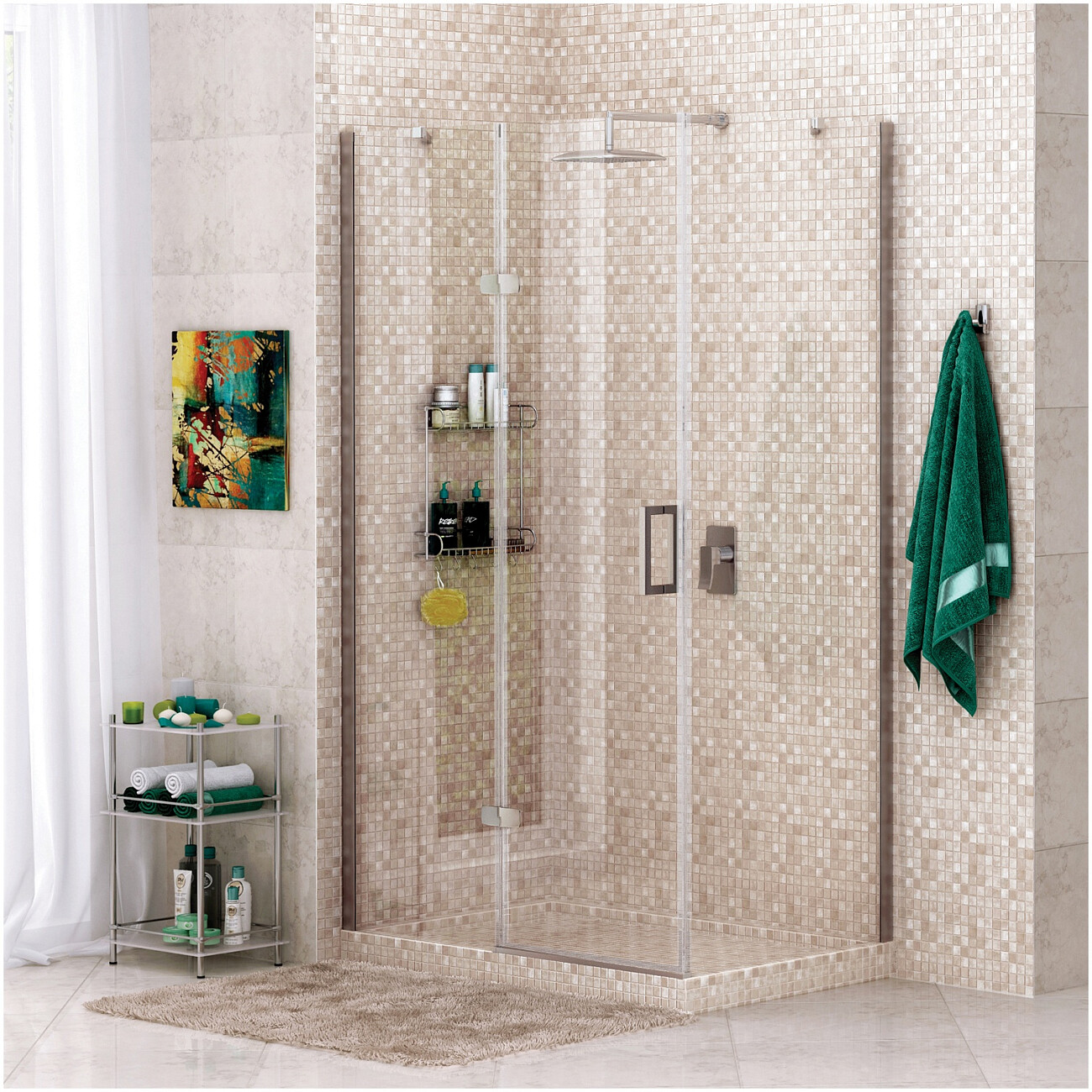 Душевой уголок прямоугольный 120х90 см хром Wasserkraft Aller 10H07L - изображение 2