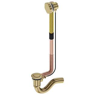 Слив-перелив для ванны полуавтомат круглый антик Timo 8003-02