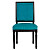 Стул обеденный синий с черными ножками Overture Blue