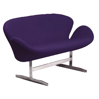 Диван Swan Sofa прямой фиолетовый