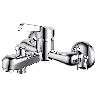 Смеситель для ванны однорычажный с душевым гарнитуром хром D&K Rhein Schiller DA1463201