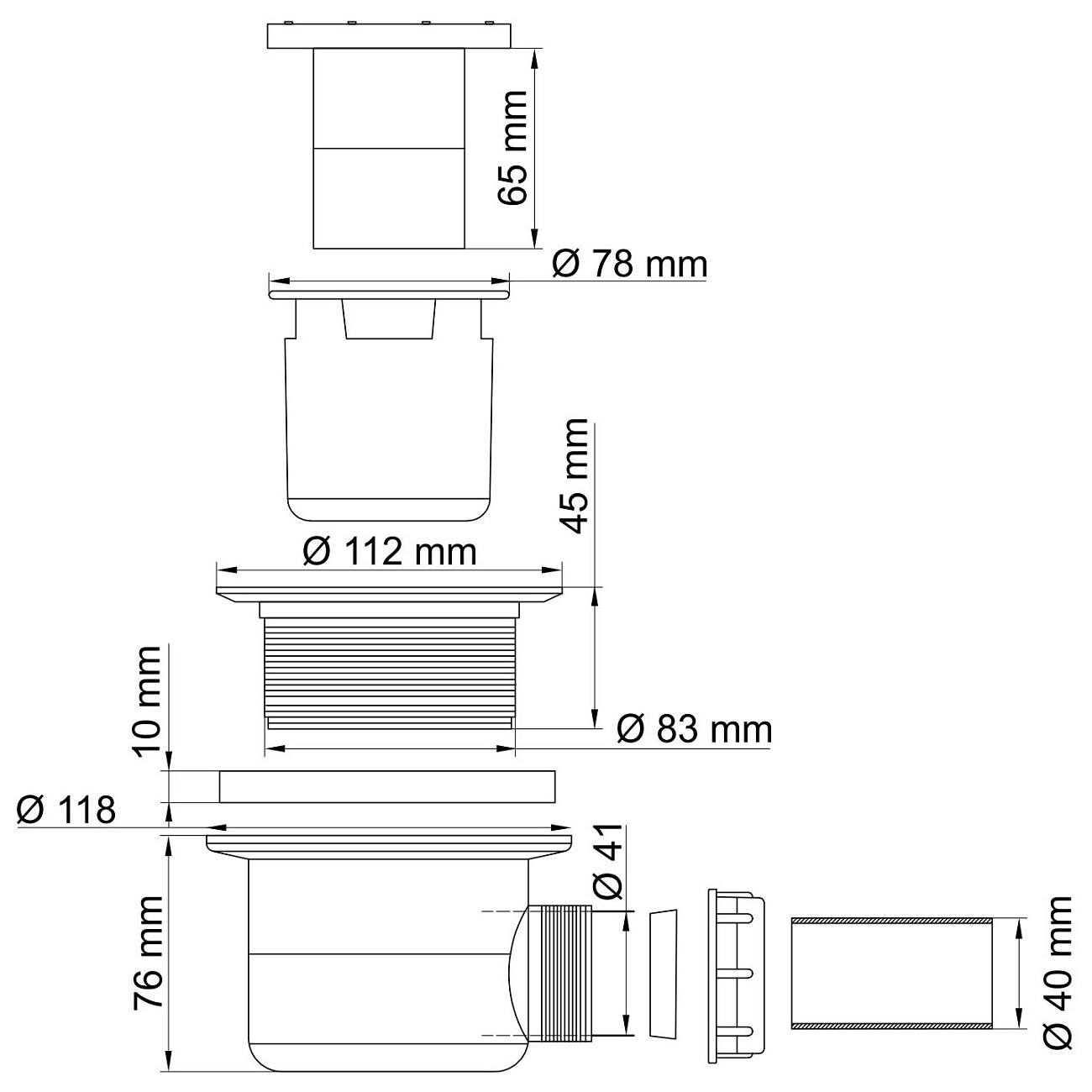 Сифон для поддонов пластиковый белый Wasserkraft D454 - изображение 3