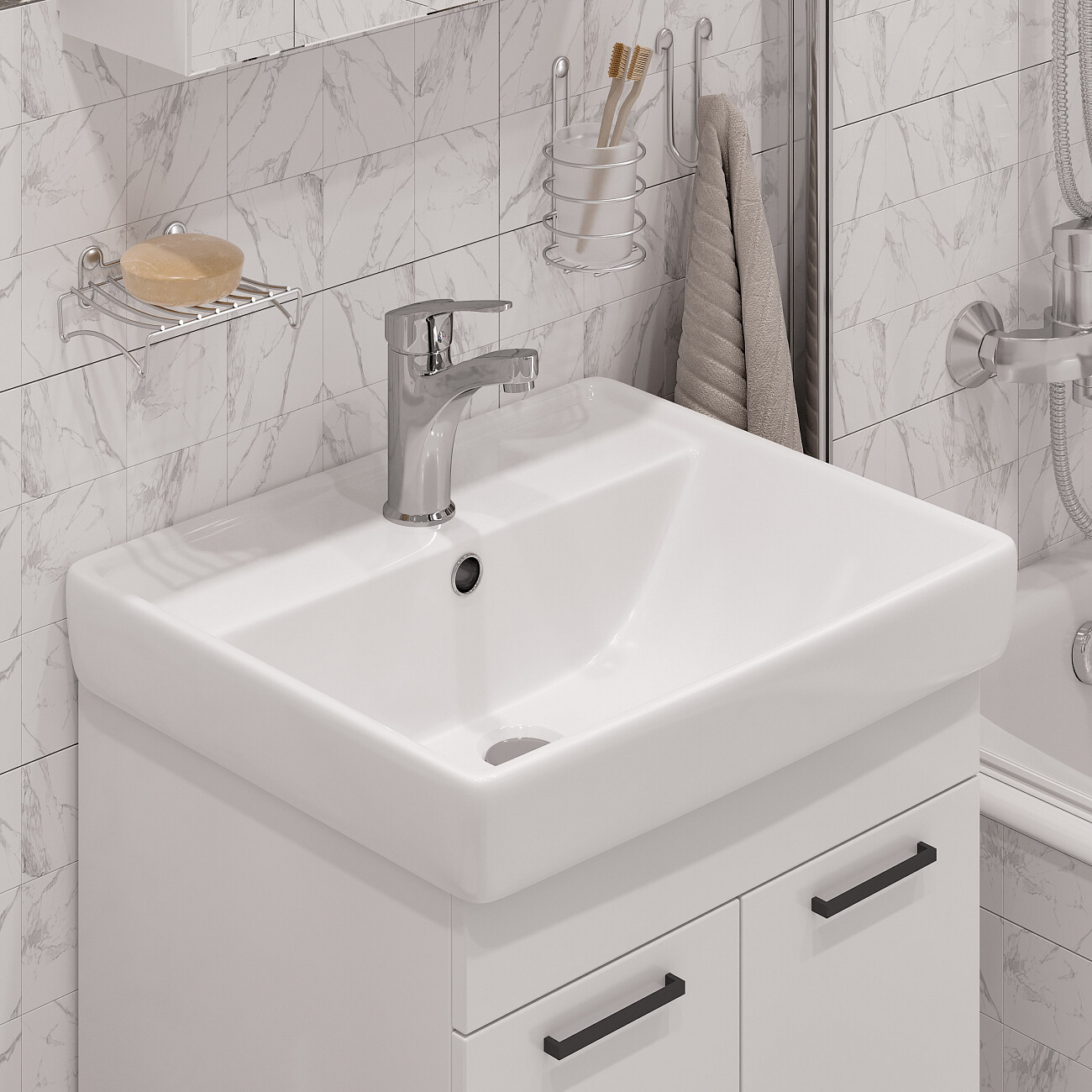 Смеситель для раковины хром Mega Delta MG-SRN203 - изображение 5