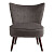 Кресло серое темное, велюр Р Vermont Chair