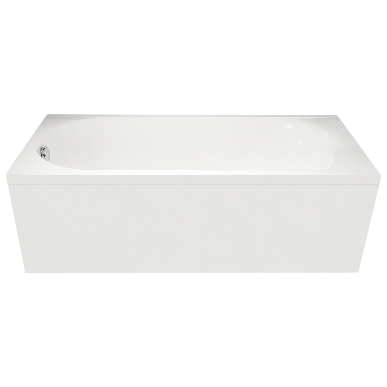 Ванна из искусственного мрамора прямоугольная 75х170 см белая Creto Fresh 20-1111 - изображение 2