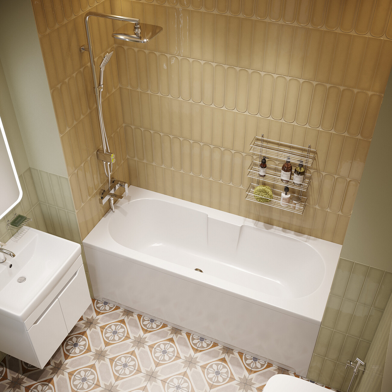 Ванна акриловая с каркасом 170х70 см белая Stworki "Ольтен" SW1017070033, SW5017070099 - изображение 9