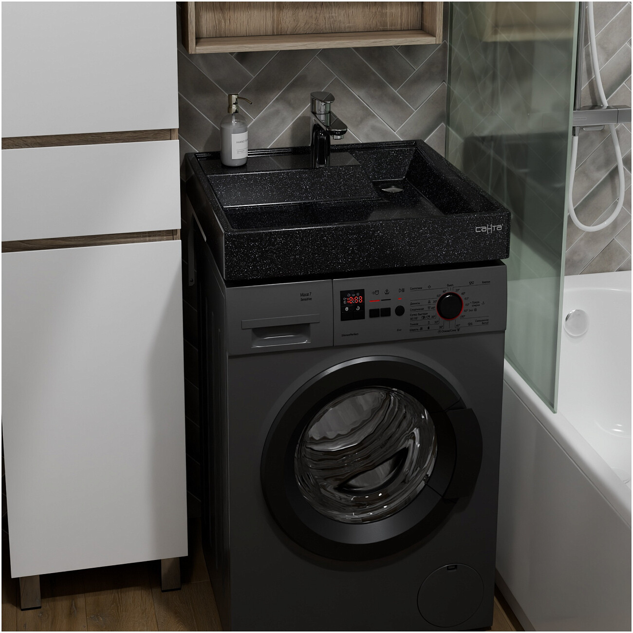 Раковина над стиральной машиной 60х60 см млечный путь "Юпитер" 900141 - изображение 5