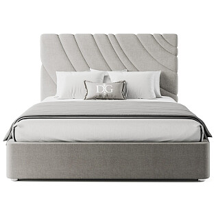 Кровать двуспальная 180х200 светло-бежевая Celine