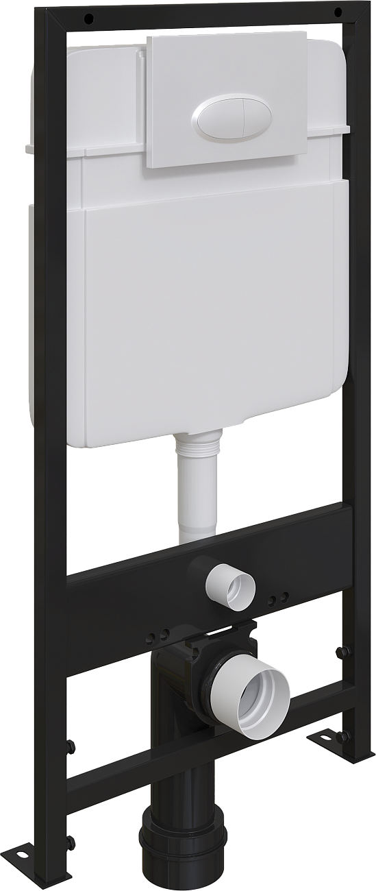 Кнопка смыва белая глянцевая Ewrika 0052 - изображение 4