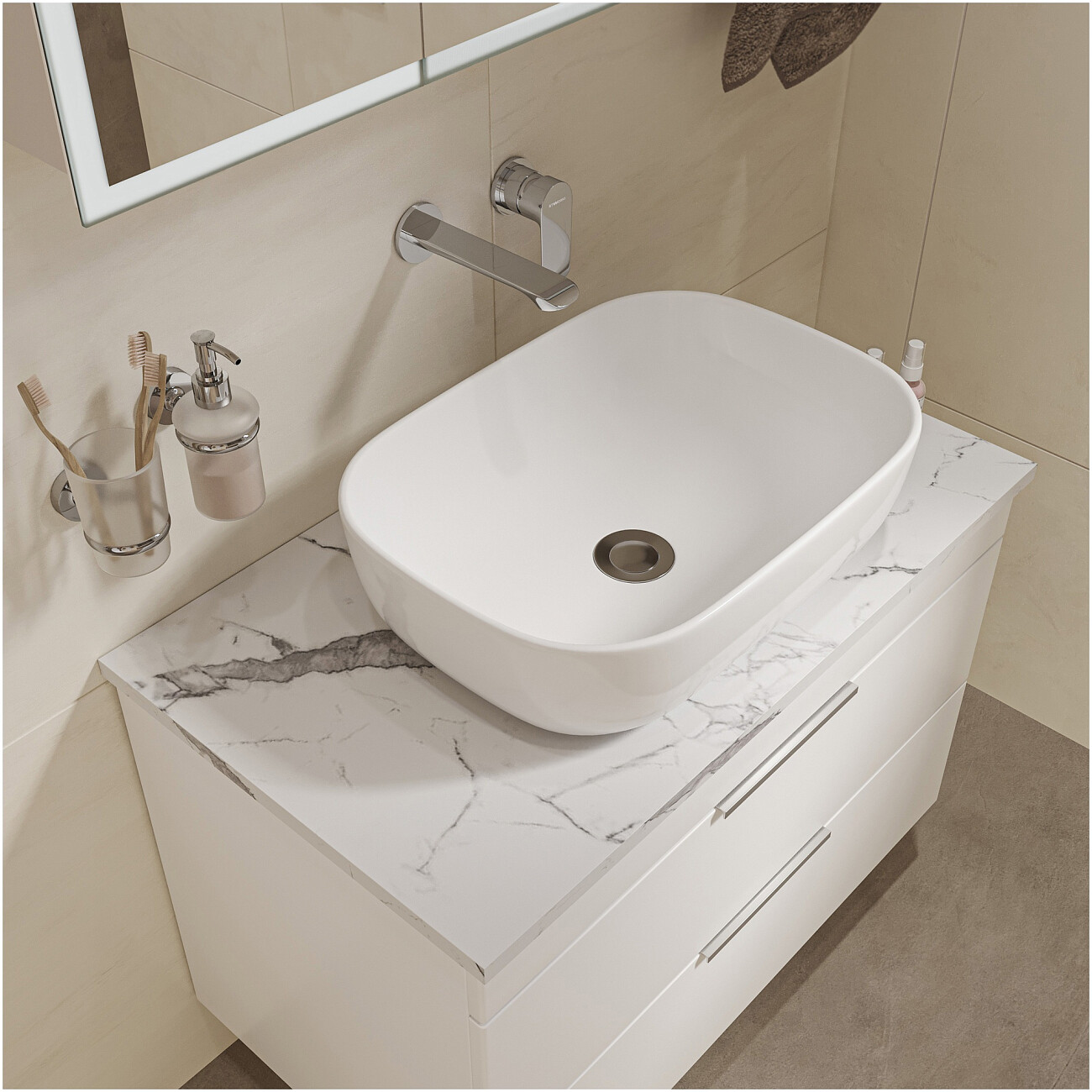 Смеситель для раковины встраиваемый хром Stworki "Копенгаген" S42040CR - изображение 7