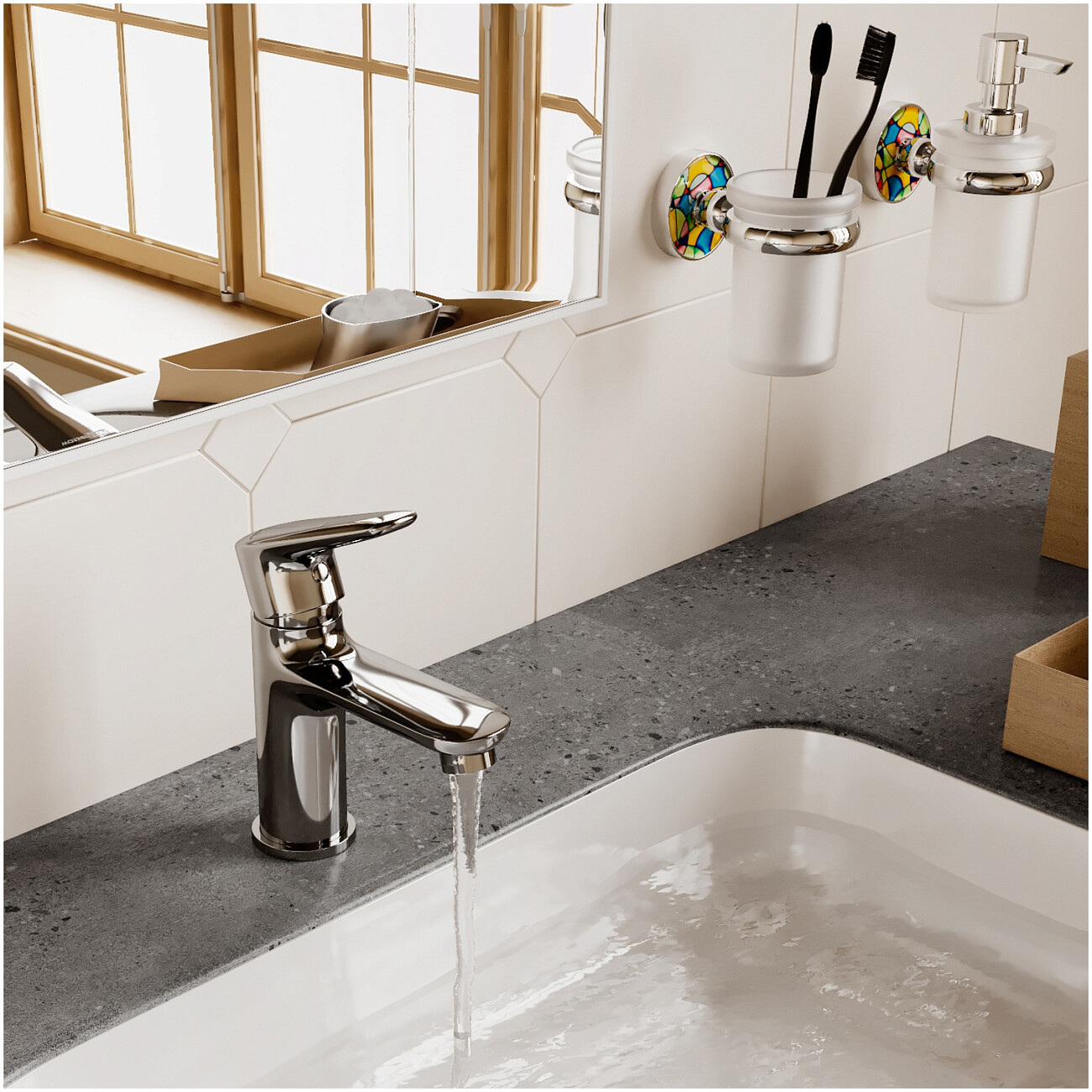 Смеситель для раковины из латуни хром Wasserkraft 5603 - изображение 4