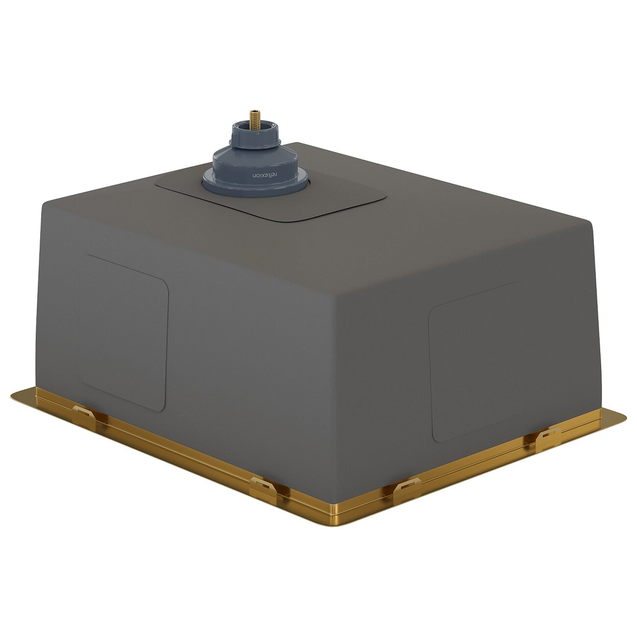 Кухонная мойка из нержавеющей стали 44х38 см брашированное золото Reflexion Como RX2038GD - изображение 5