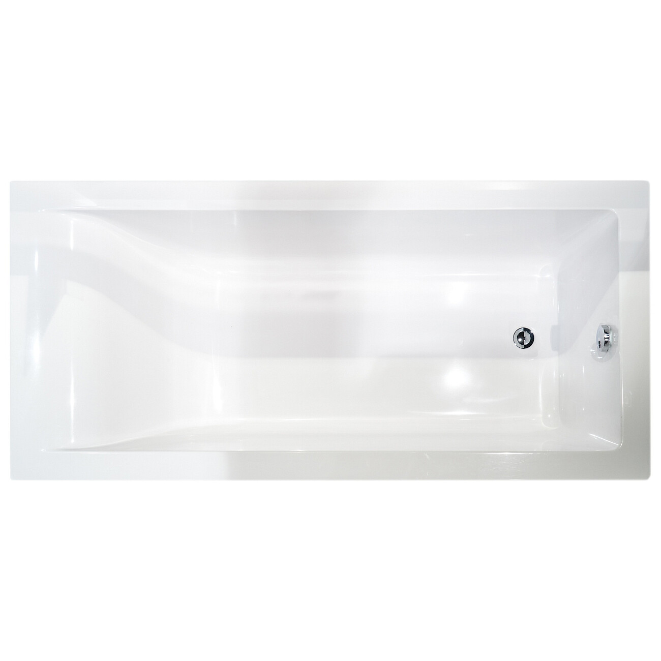 Ванна из искусственного мрамора прямоугольная 75х170 см белая Creto Venezia 1-1117 - изображение 2