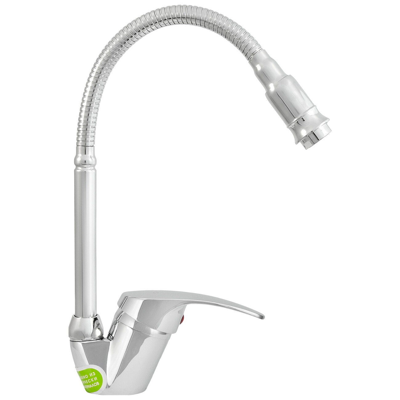 Смеситель для кухни однорычажный с гибким изливом хром Juguni Parus 0402.982 - изображение 14