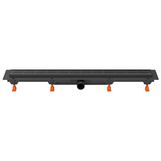 Душевой лоток с решеткой 65 см черный Creto Walkway CRE-650 WB