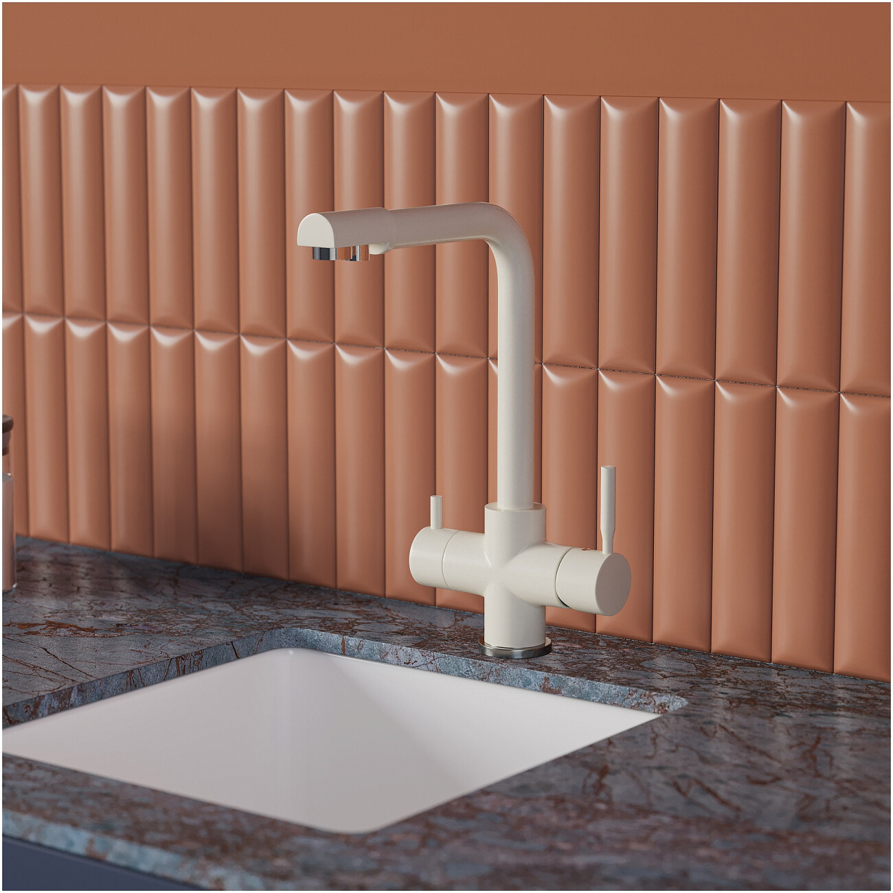 Мойка кухонная белый глянец Domaci "Сиена" 50345-101 - изображение 8