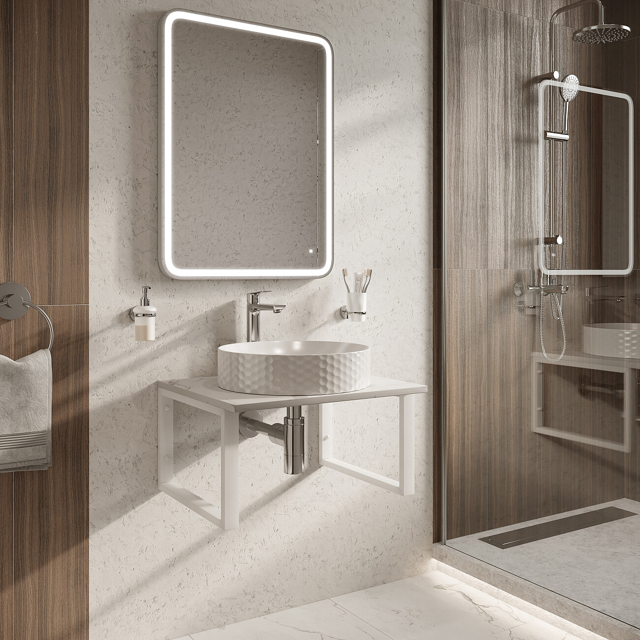 Раковина накладная керамическая круглая 40 см белая Stworki 3044-KL - изображение 3