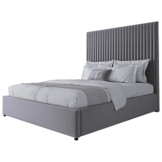 Кровать двуспальная 160х200 серая Mora