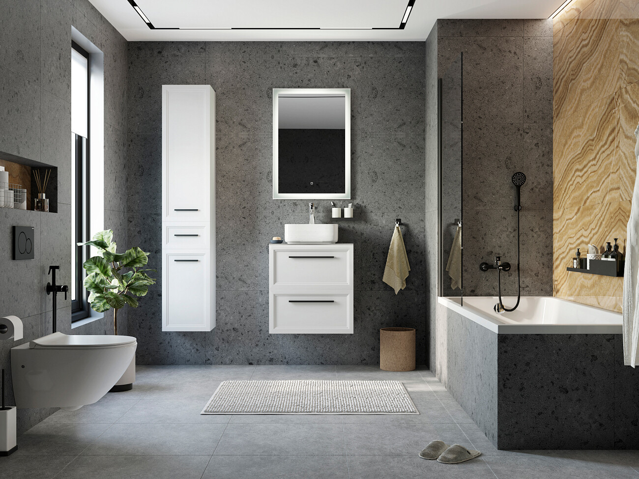 Раковина мебельная фарфоровая квадратная 39 см белая Stworki City 2 - изображение 5