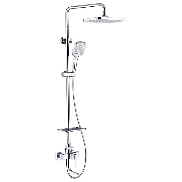 Душевая стойка с верхним душем и смесителем хром Lemark Evitta LM0562C - изображение 1