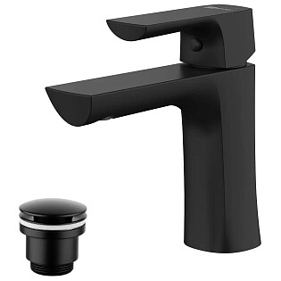 Смеситель для раковины черный Lemark Ursus LM7206BL