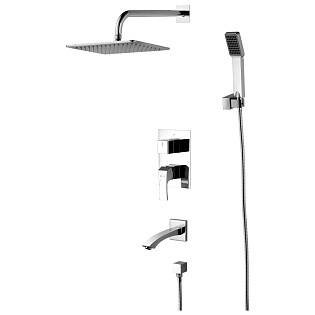 Душевой комплект встраиваемый хром Lemark Unit LM4522C