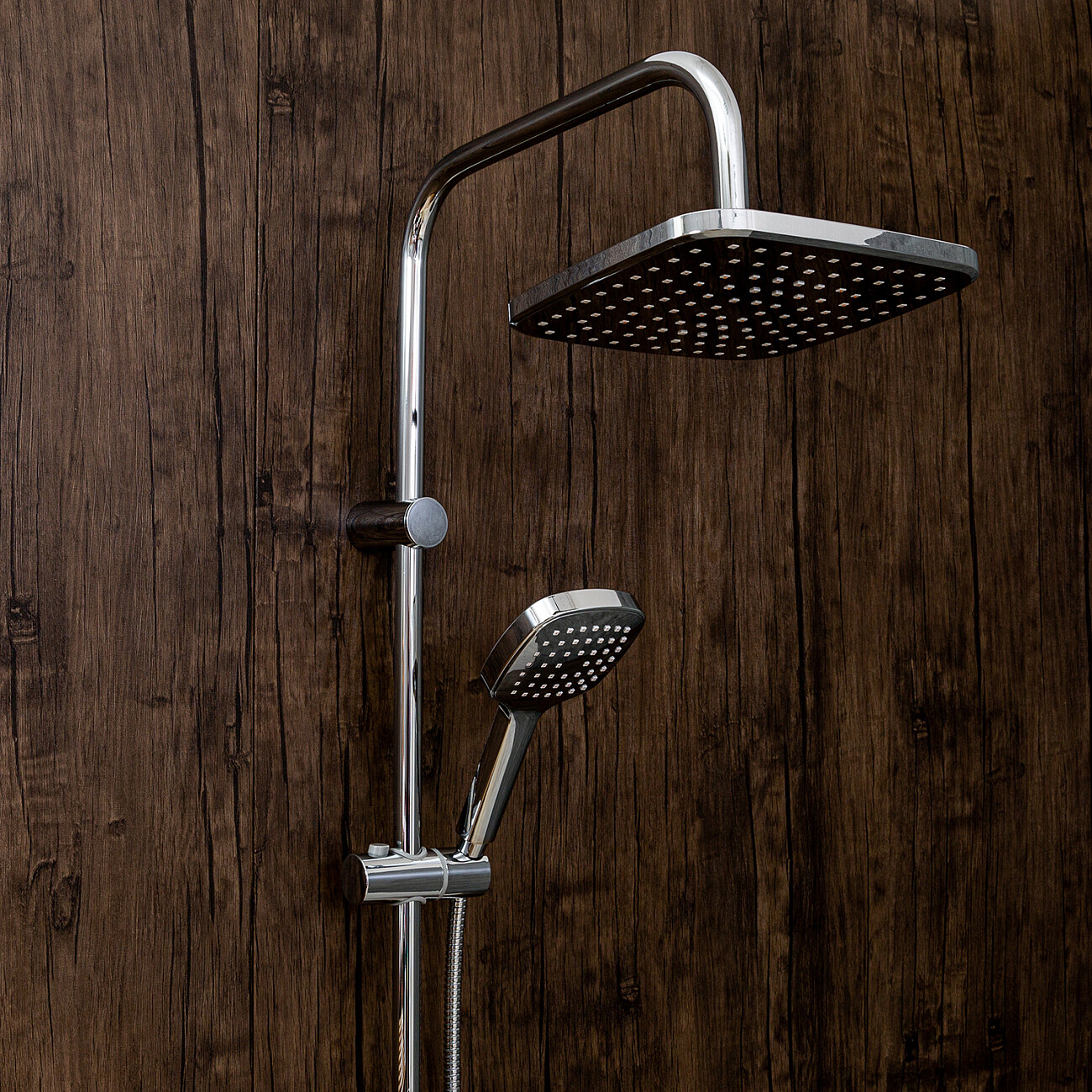 Душевая стойка с верхним душем и смесителем хром Stworki "Хельсингборг" XE-04cr - изображение 3