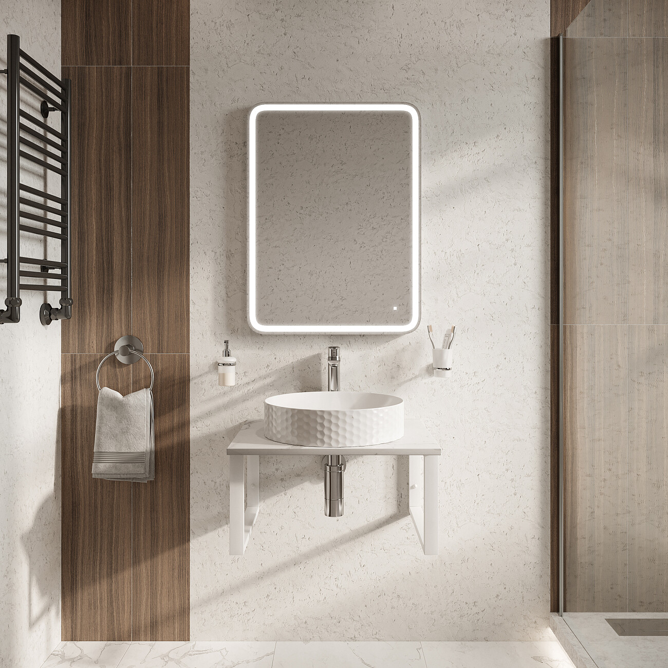 Раковина накладная керамическая круглая 40 см белая Stworki 3044-KL ...