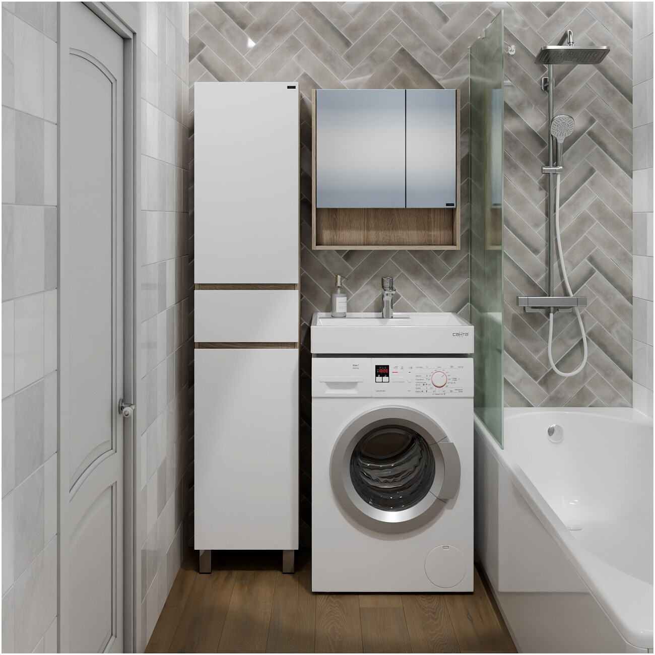 Раковина над стиральной машиной 55х60 см белая "Юпитер" 900130 - изображение 7