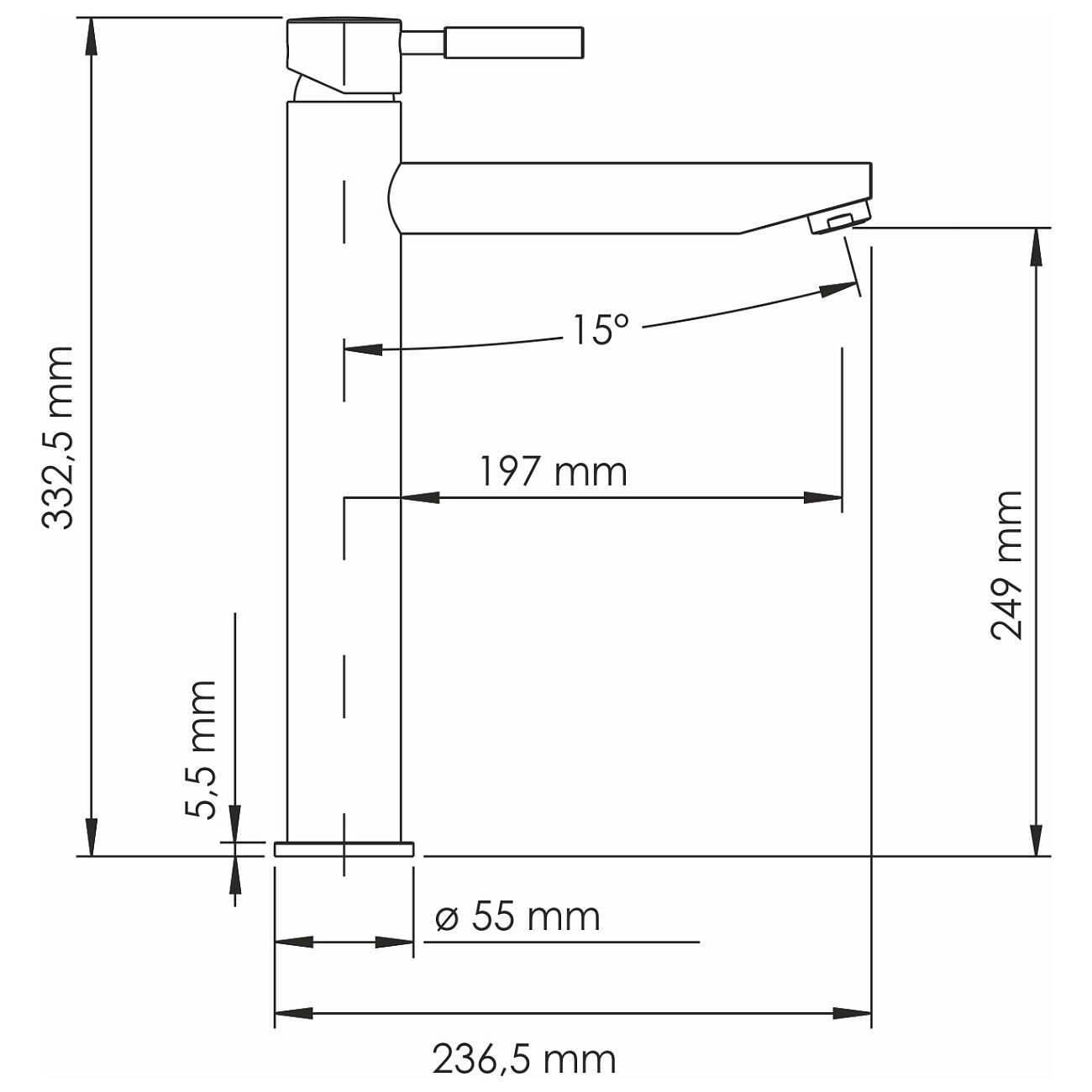 Смеситель для умывальника никель Wern 4203H - изображение 3