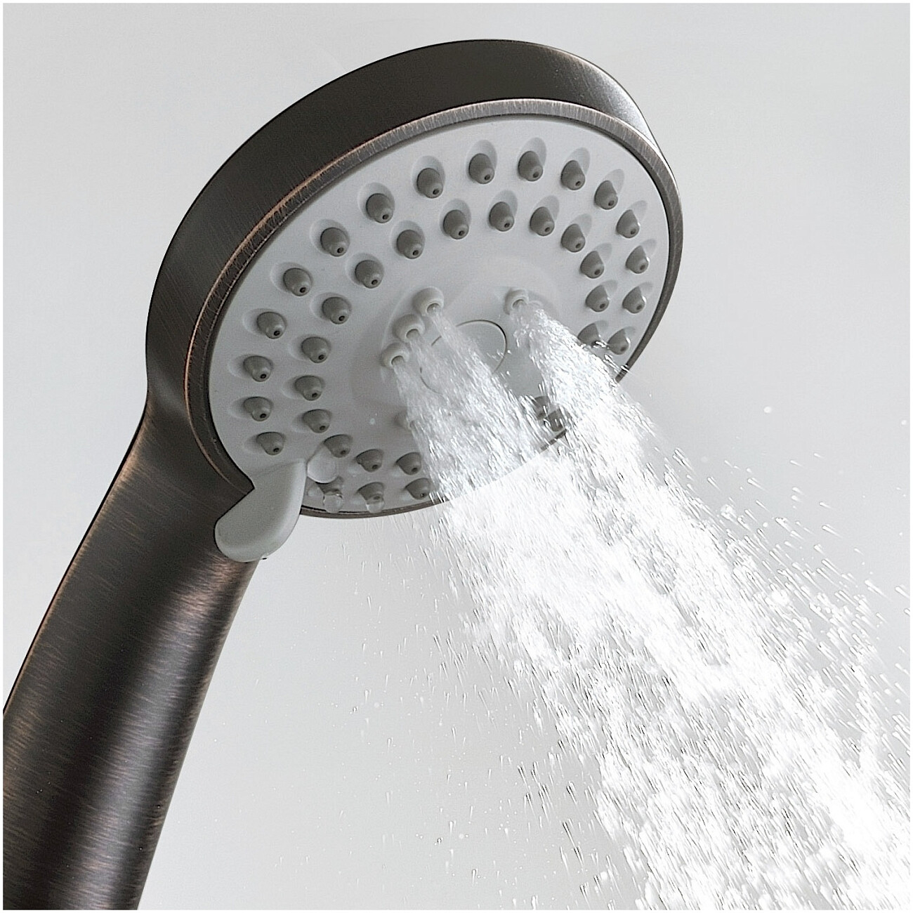 Лейка для ручного душа круглая с 3 режимами 8 см темная бронза Wasserkraft A051 - изображение 3