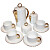 Чайный сервиз Bure белый, золото 11 предметов