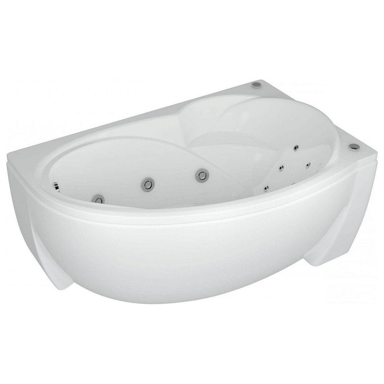 Ванна акриловая с гидромассажем 97х170 см правая белая Aquatek "Бетта" BET170-0000009 - изображение 5