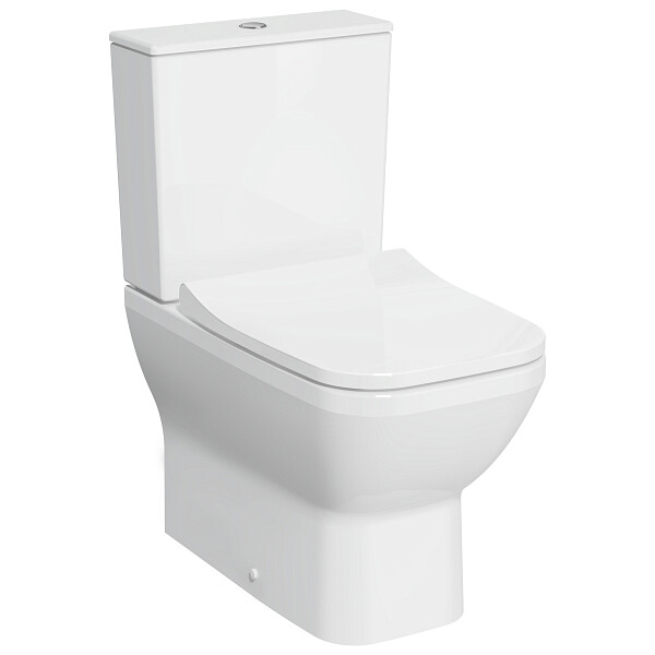 Унитаз напольный безободковый с микролифтом белый Vitra Integra Square Back to Wall 9833B003-7204 - изображение 1