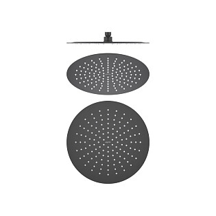 Лейка для верхнего душа круглая 30 см черная Aquatek AQ2075MB