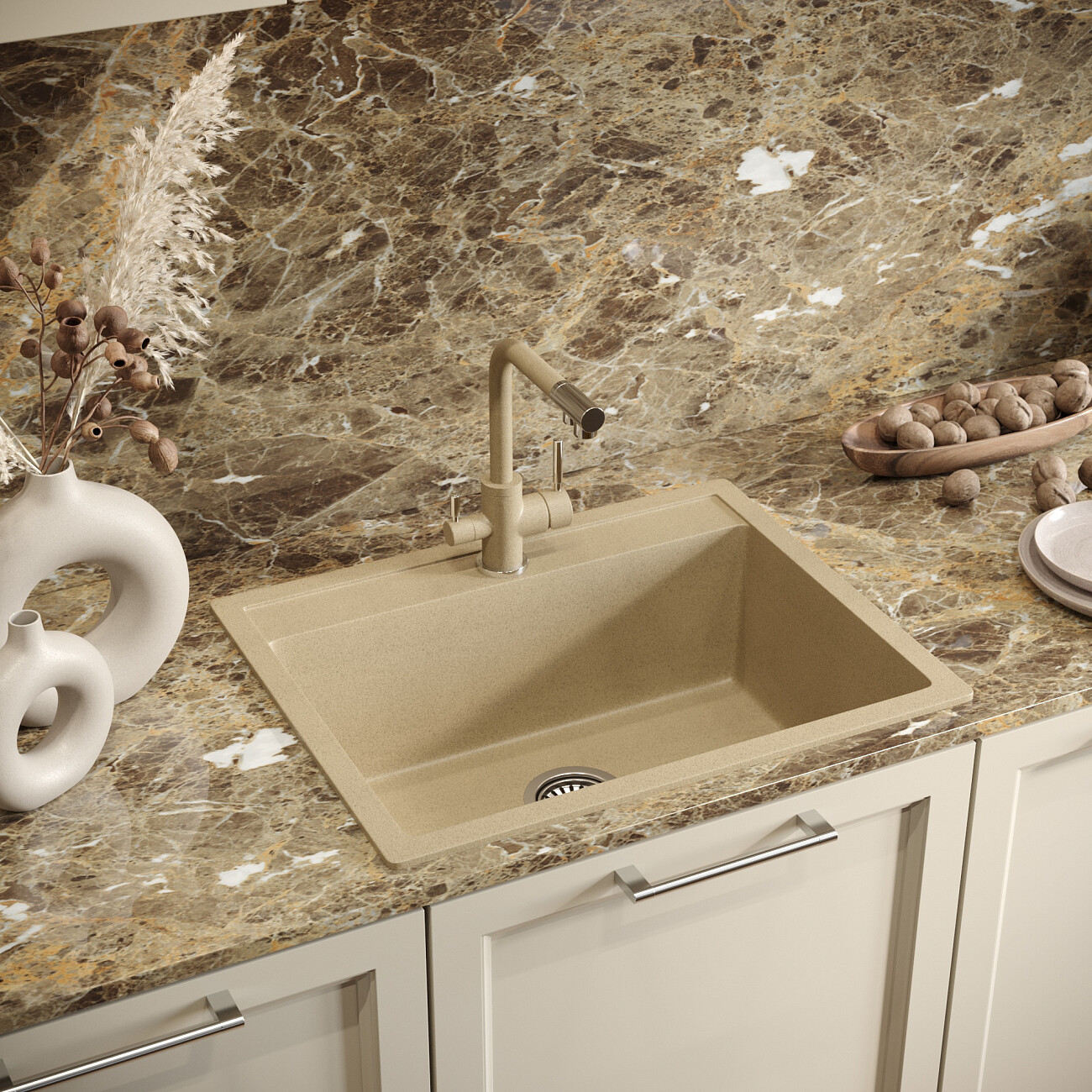 Смеситель для кухни с изливом для фильтрованной воды сардоникс Domaci "Солерно" DC-3003 - изображение 4