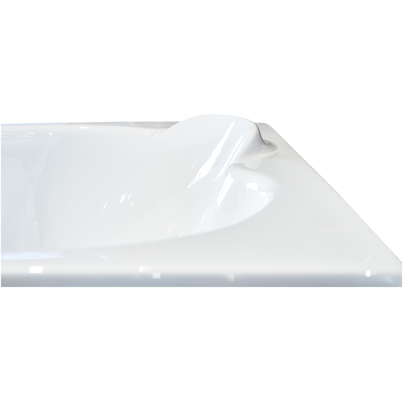 Ванна акриловая угловая левая 90х140 см белая Creto Glaze 16-14090L - изображение 3