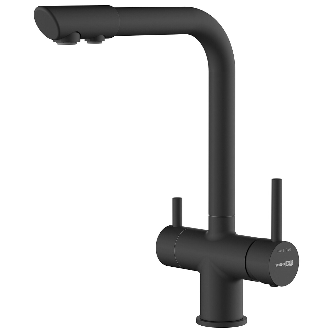 Смеситель для кухни под фильтр из латуни черный Wasserkraft A8367 - изображение 3