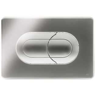 Кнопка смыва пневматическая двойная пластиковая хром глянцевая Oli Salina 640084