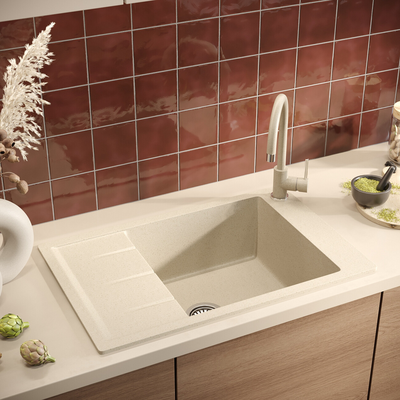 Смеситель для кухни однорычажный сардоникс Domaci "Солерно" DC-3004 - изображение 3