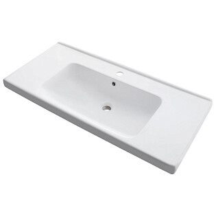 Раковина мебельная прямоугольная 100 см белая Dreja &quot;Гармония&quot; 641259