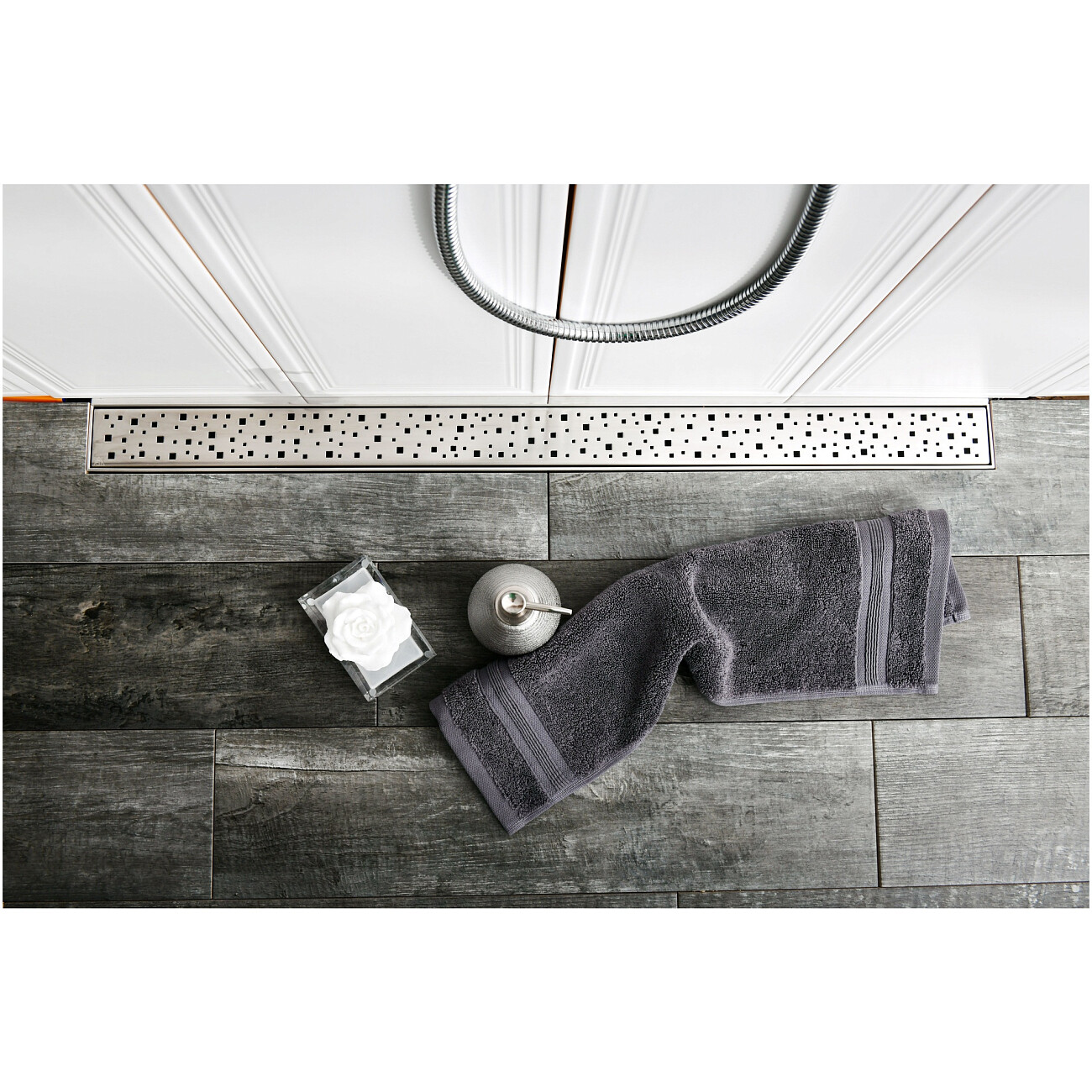 Душевой лоток с решеткой 45 см хром Creto Quadro CRE-450 QN - изображение 3