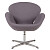 Кресло дизайнерское серое Swan Chair