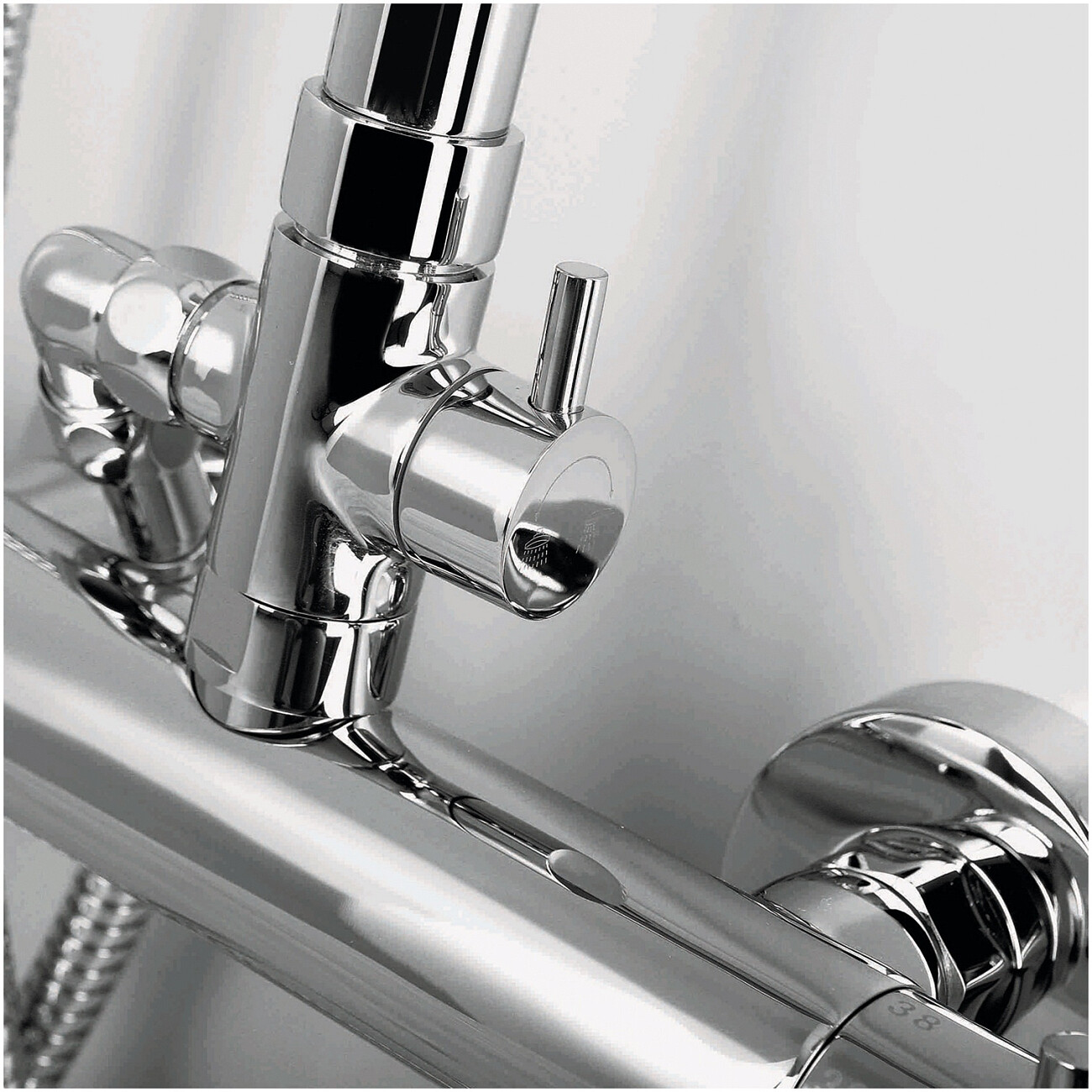 Душевой комплект с верхним душем и лейкой хром Wasserkraft A13302 Thermo - изображение 5